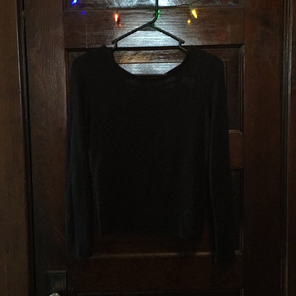 Semi-sheer black sweater